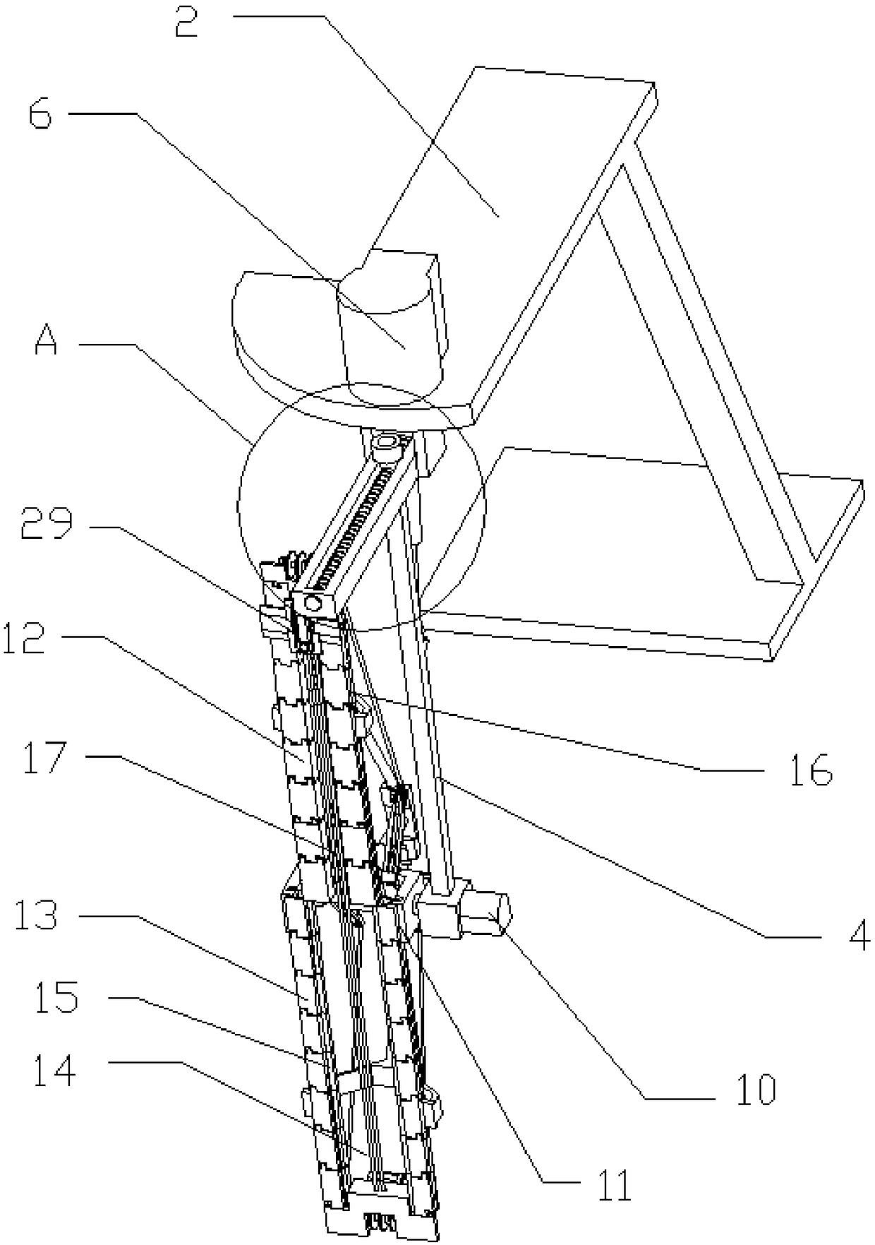 Trimming device for road greening