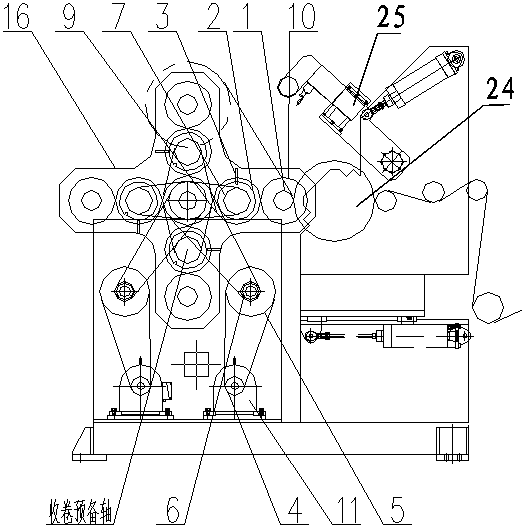 A winding device capable of realizing fixed-point cutting on the winding core