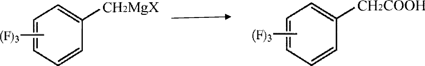 Process for producing trifluoro benzene acetic acid and sitagliptin