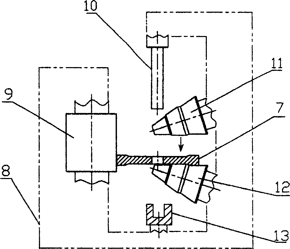 Rolling forming process for large hollow disc forging