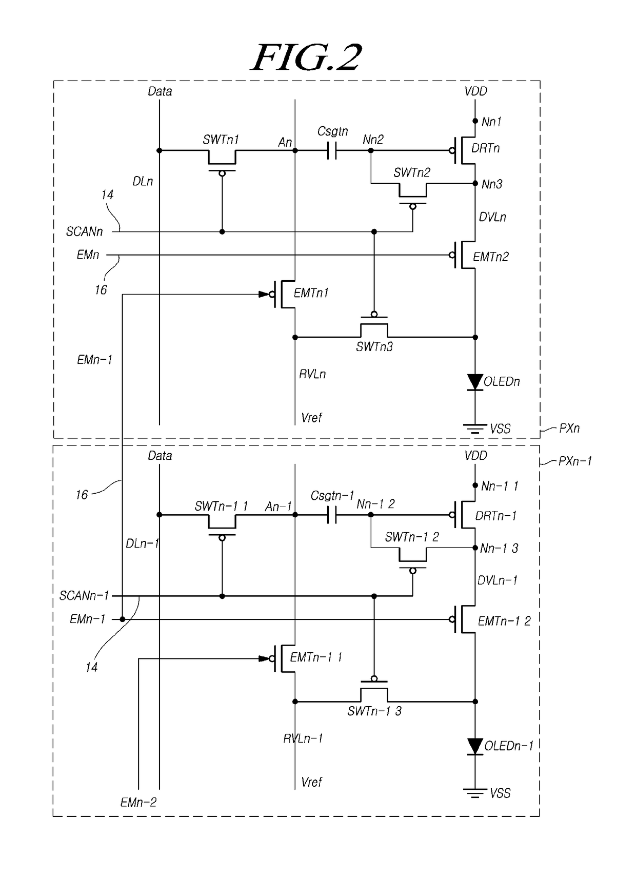 Organic light emitting display and apparatus for driving same