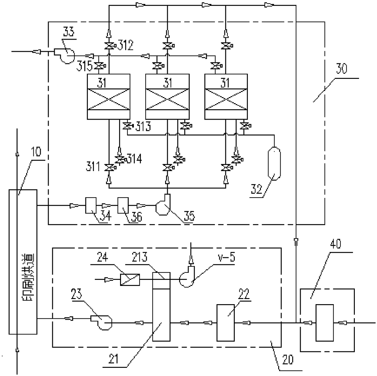 Printing ink drying system