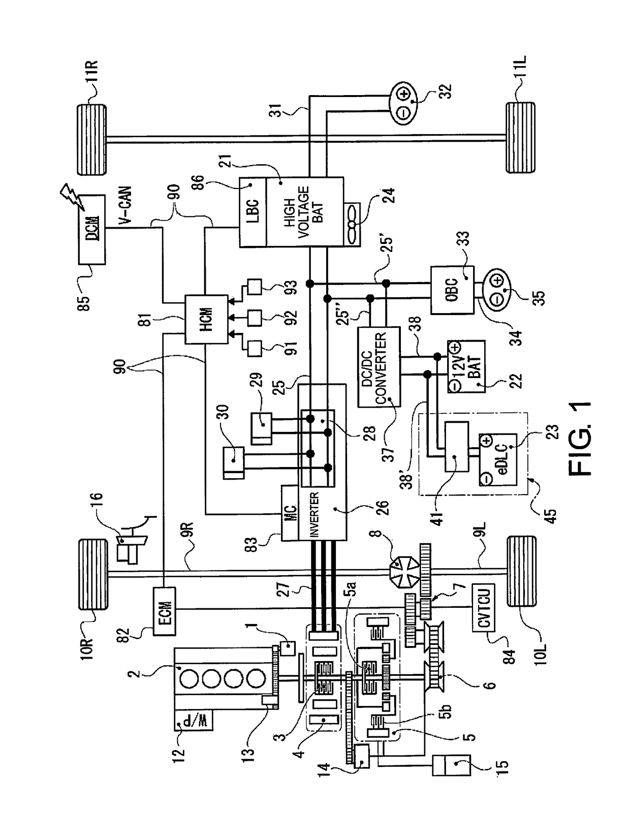 Control system for a plug-in hybrid vehicle