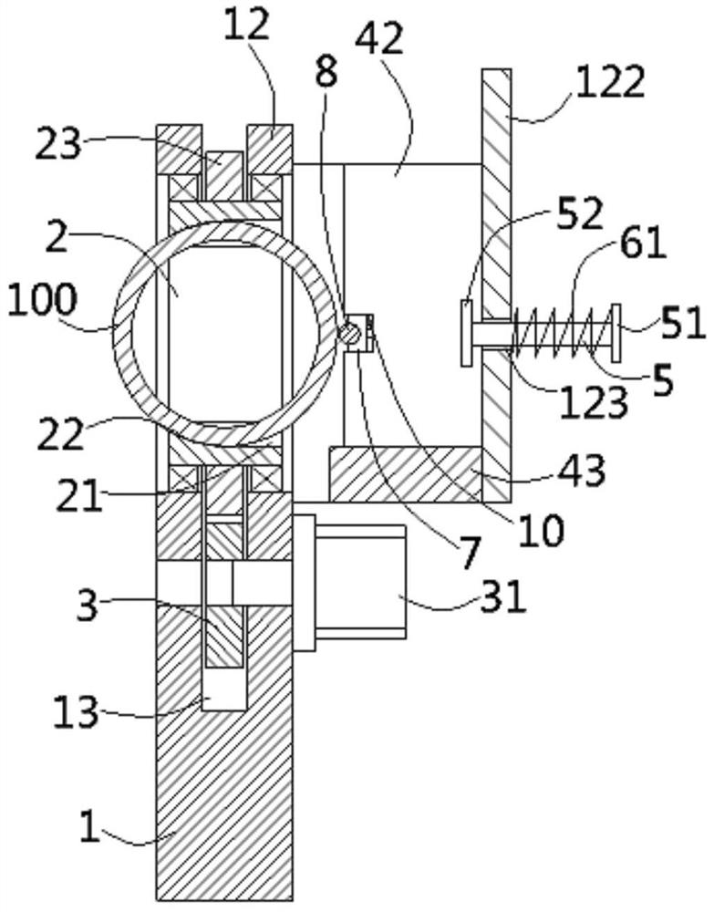 Outer wall grooving machining device for bearing ring