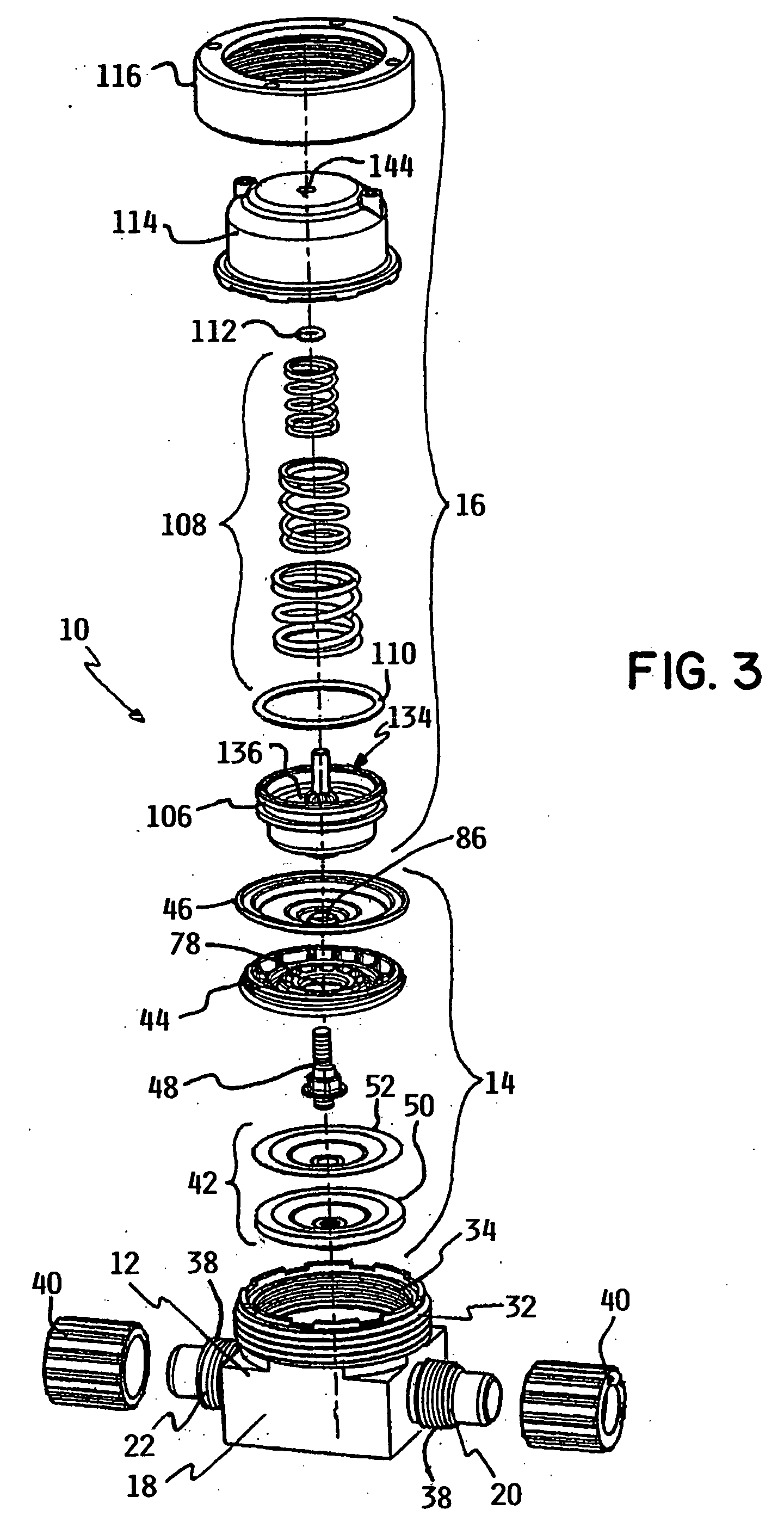 Extended stroke valve and diaphragm