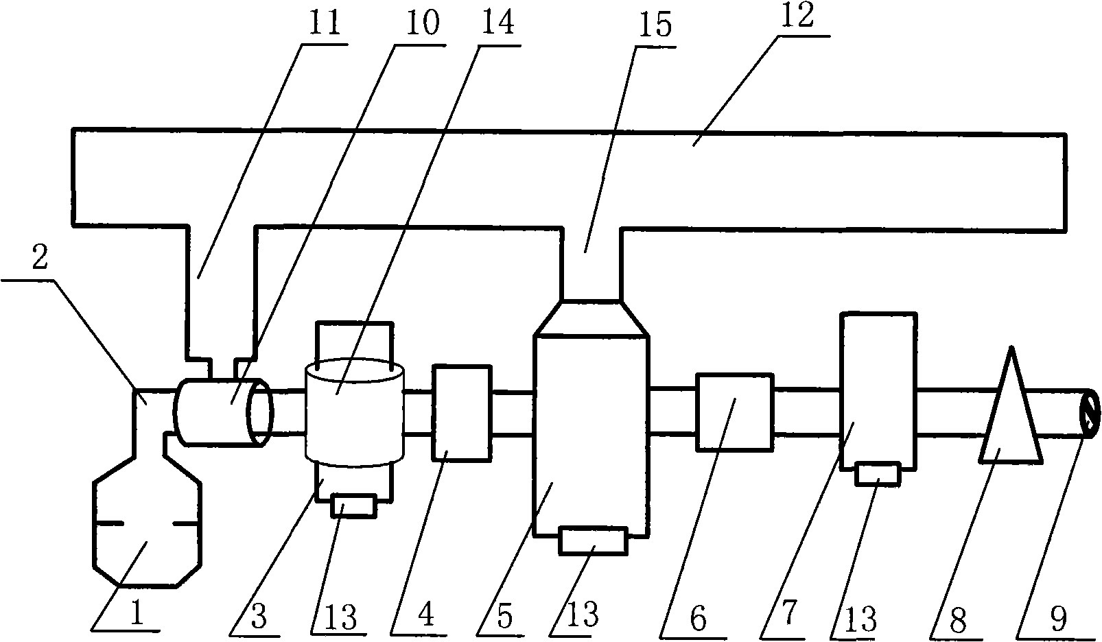 Steel-smelting converter gravitation dry method dust-removing and residual heat reclaiming device