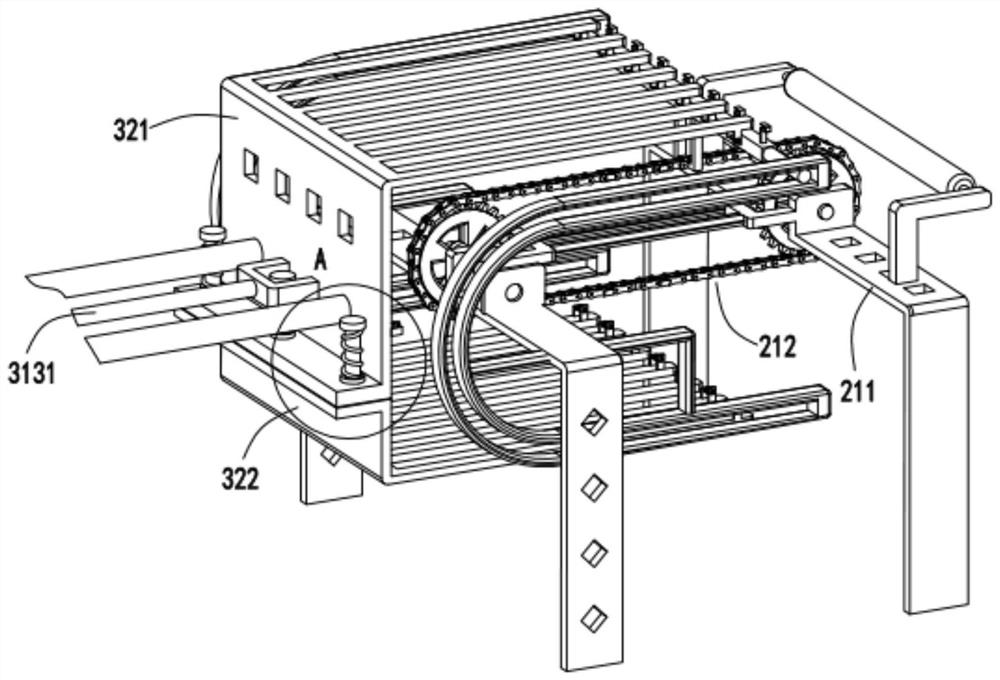 Automatic binding tape conveying device for short fiber packaging