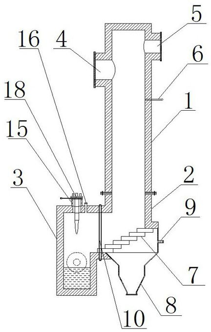 Radioactive waste plasma gasification melting furnace of dumping type molten pool