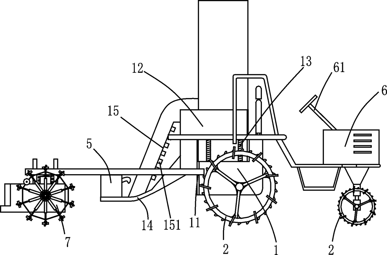 Rice transplanter with dragging type seed supplementing machine