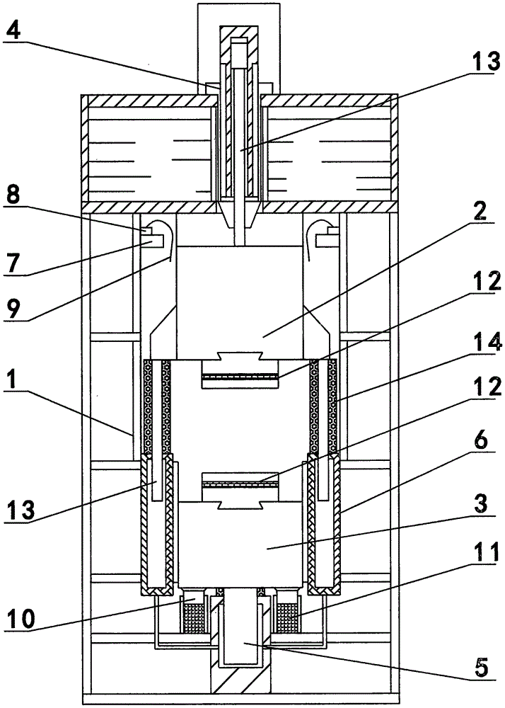 Hydraulic linkage counter-blow hammer with collision alarm function