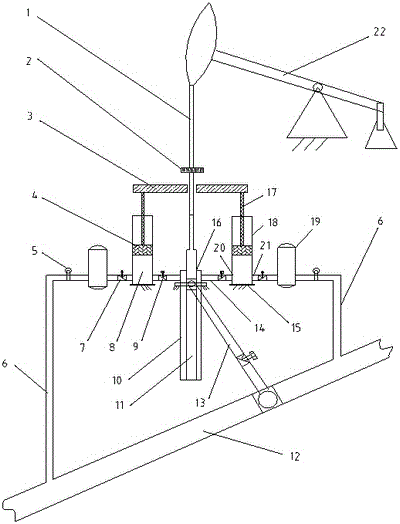 Oil well casing gas collecting device