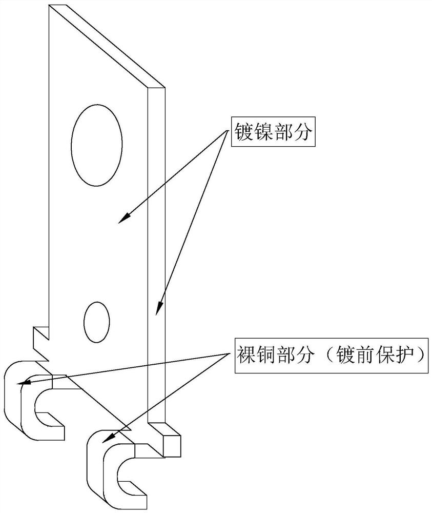 A kind of electrode electroplating nickel plating process