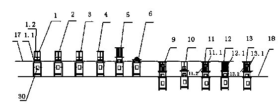 Automatic assembly production method and assembly production line of combination fireworks