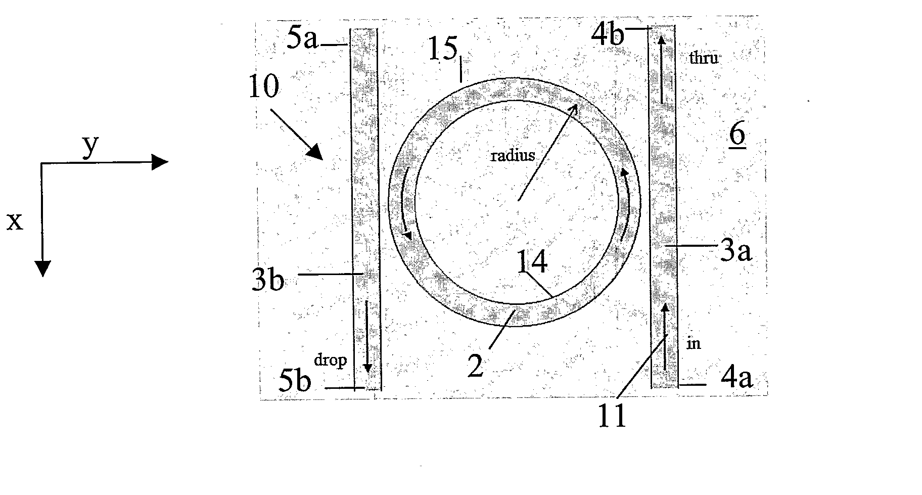 Low loss microring resonator device