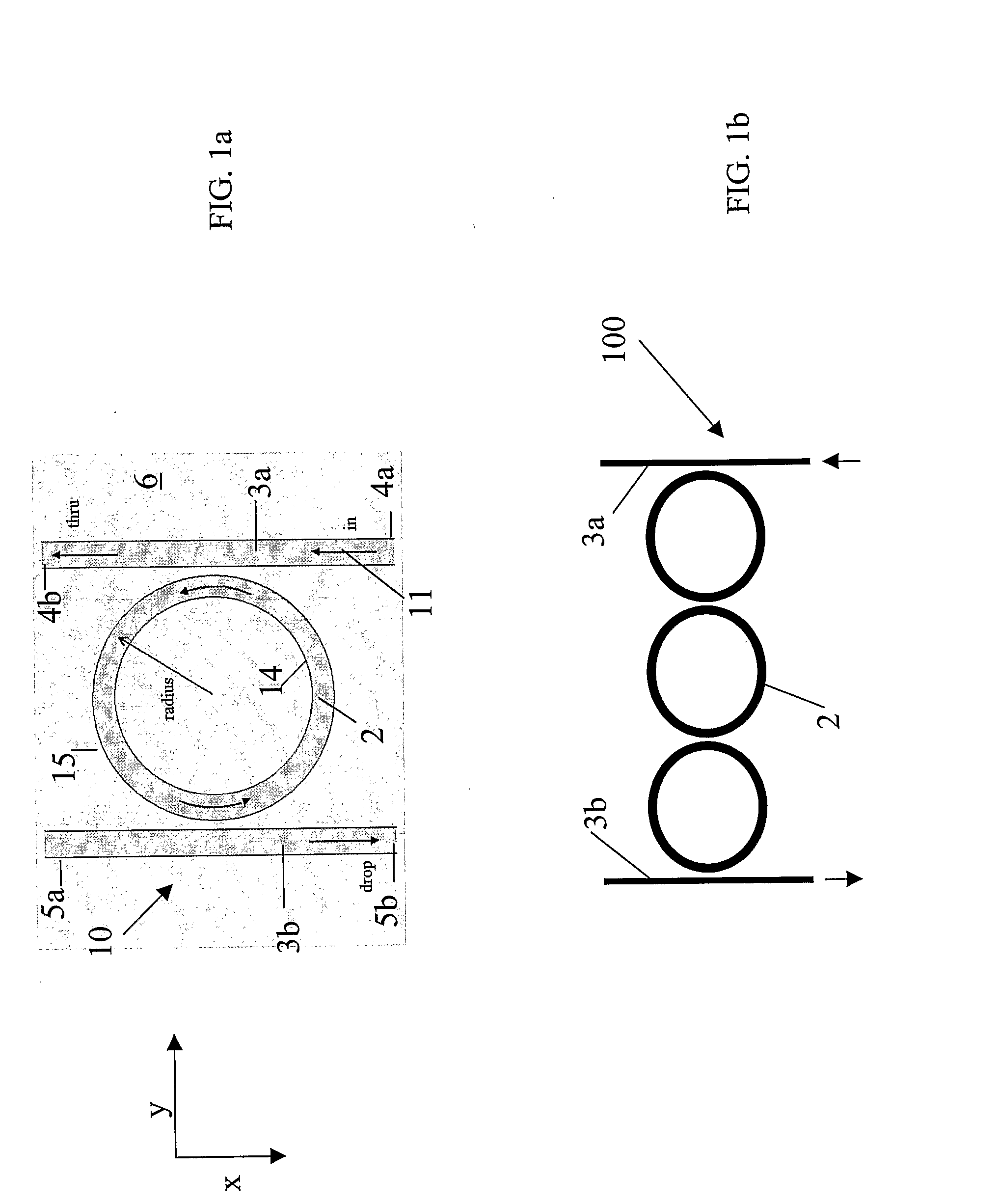 Low loss microring resonator device