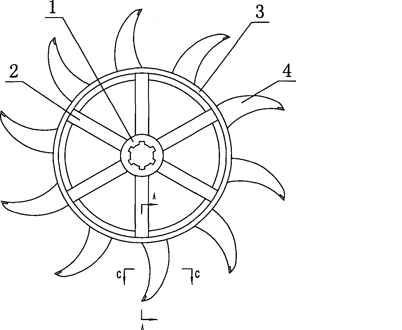 Cutter-head of machine for making furrows