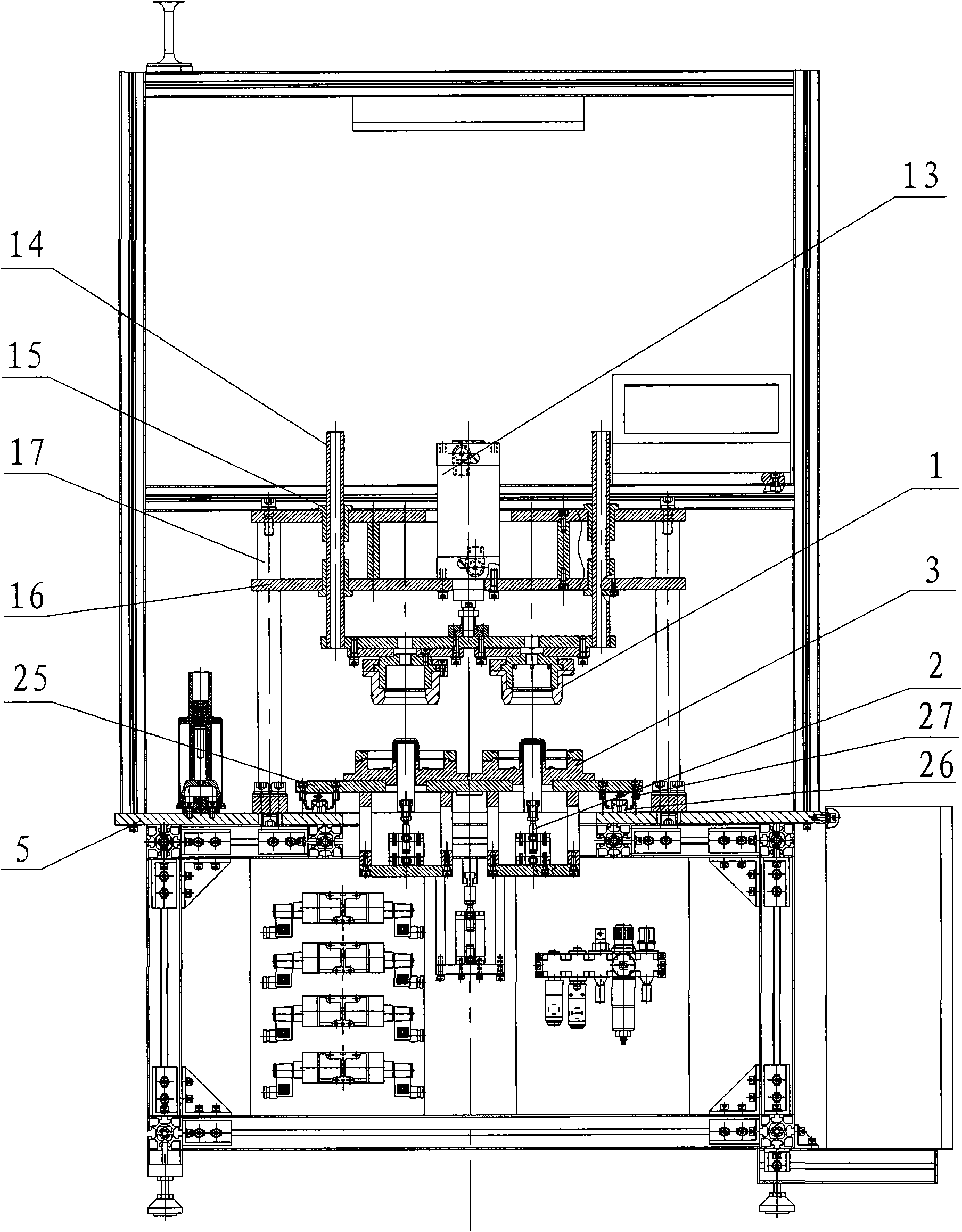 Sealing structure of automatic transmission clutch shell sealing tester