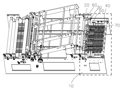 Backing paper feeding mechanism of paper pasting machine