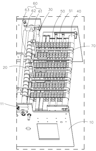 Backing paper feeding mechanism of paper pasting machine