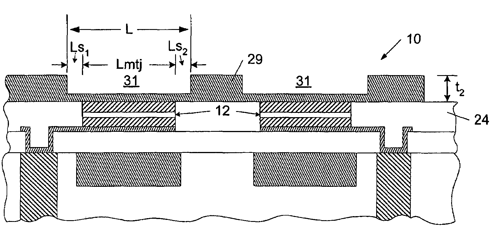 Metal profile for increased local magnetic fields in MRAM devices and method for making the same