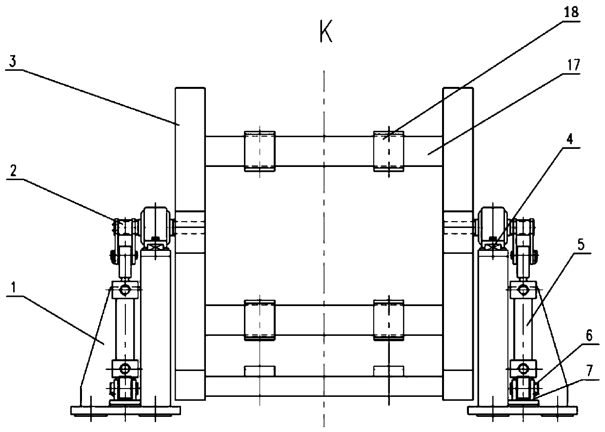 A short-stress rolling mill turning device