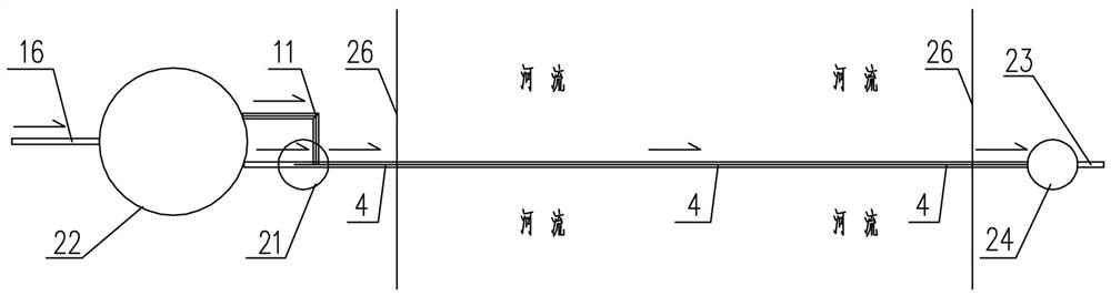 Energy-saving integrated sewage pump station for river crossing and operation control method