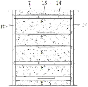 Concentrated rainwater drainage structure for bridge pier type road construction