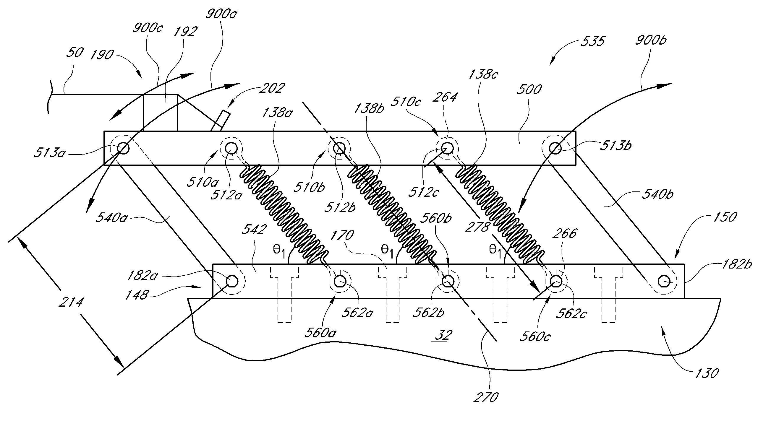 Stringed musical instrument using spring tension