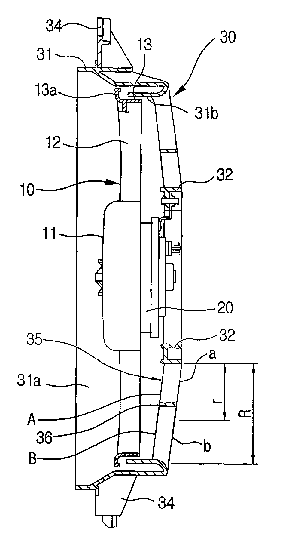 Guide blade of axial-flow fan shroud