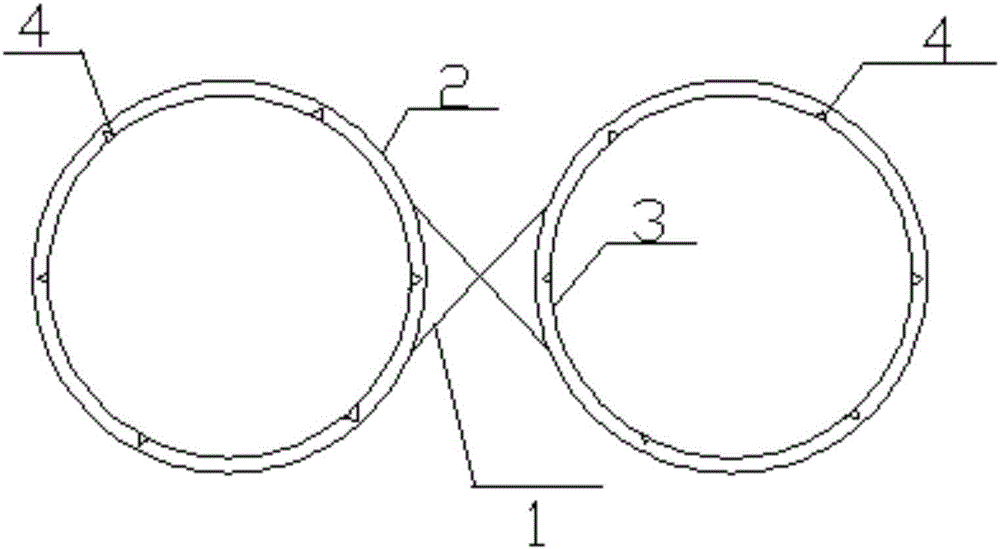 Anti-twisting construction method of large-size double-body silo slip form