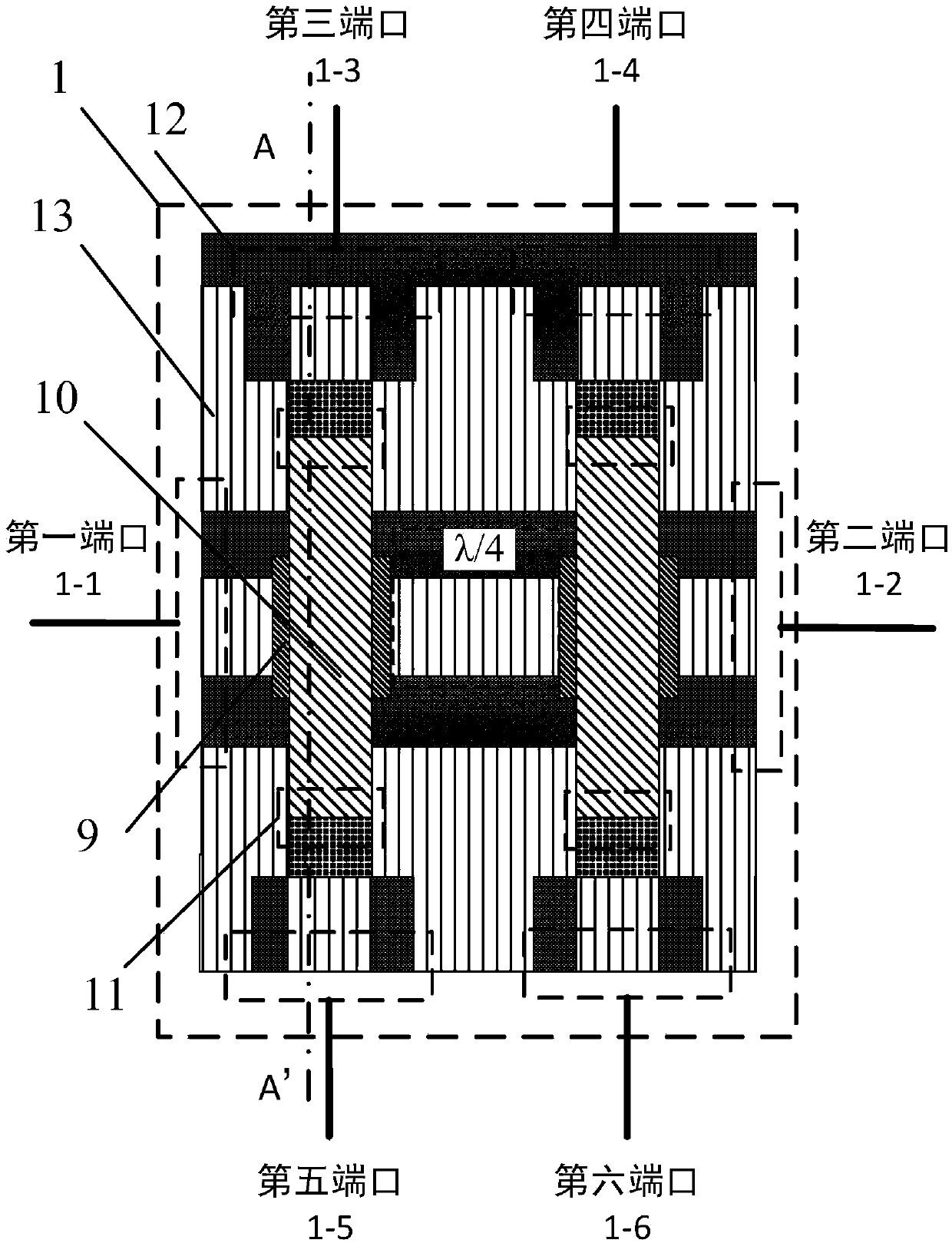 Adaptive radar phase-comparing method fixed beam micro-nano microwave detecting and demodulating monolithic system