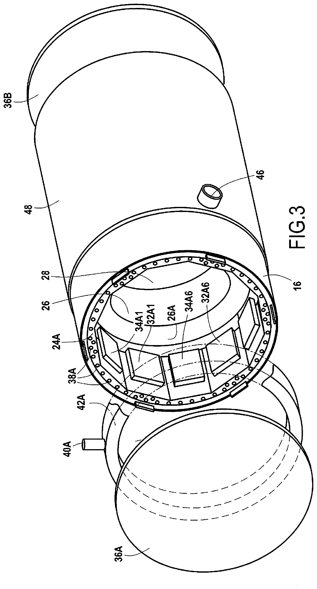 Polyphased electrical machine with integrated power electronics and an integrated coolant circuit