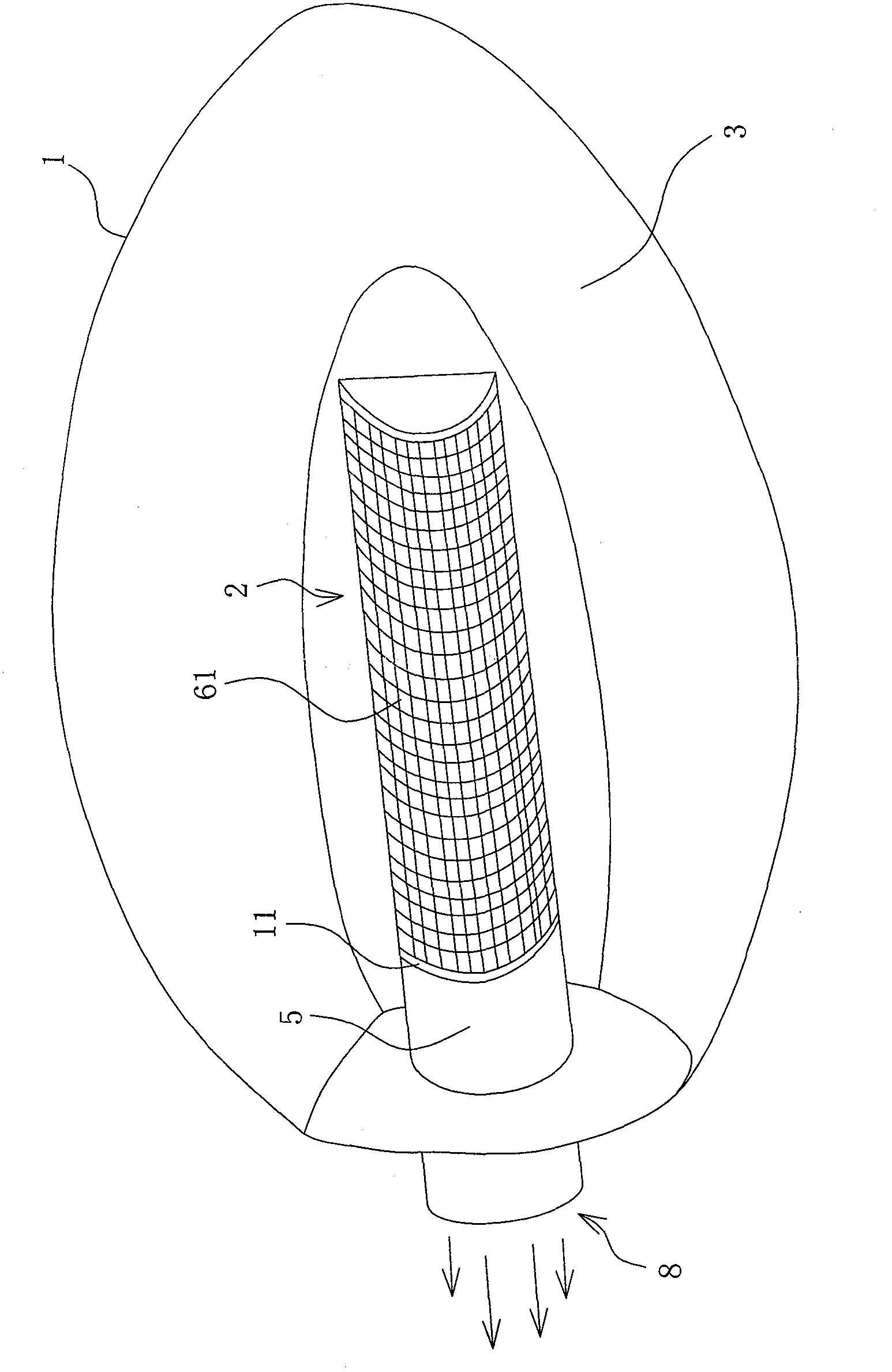 Optical reflector with luminous diode lampwick and manufacturing method thereof