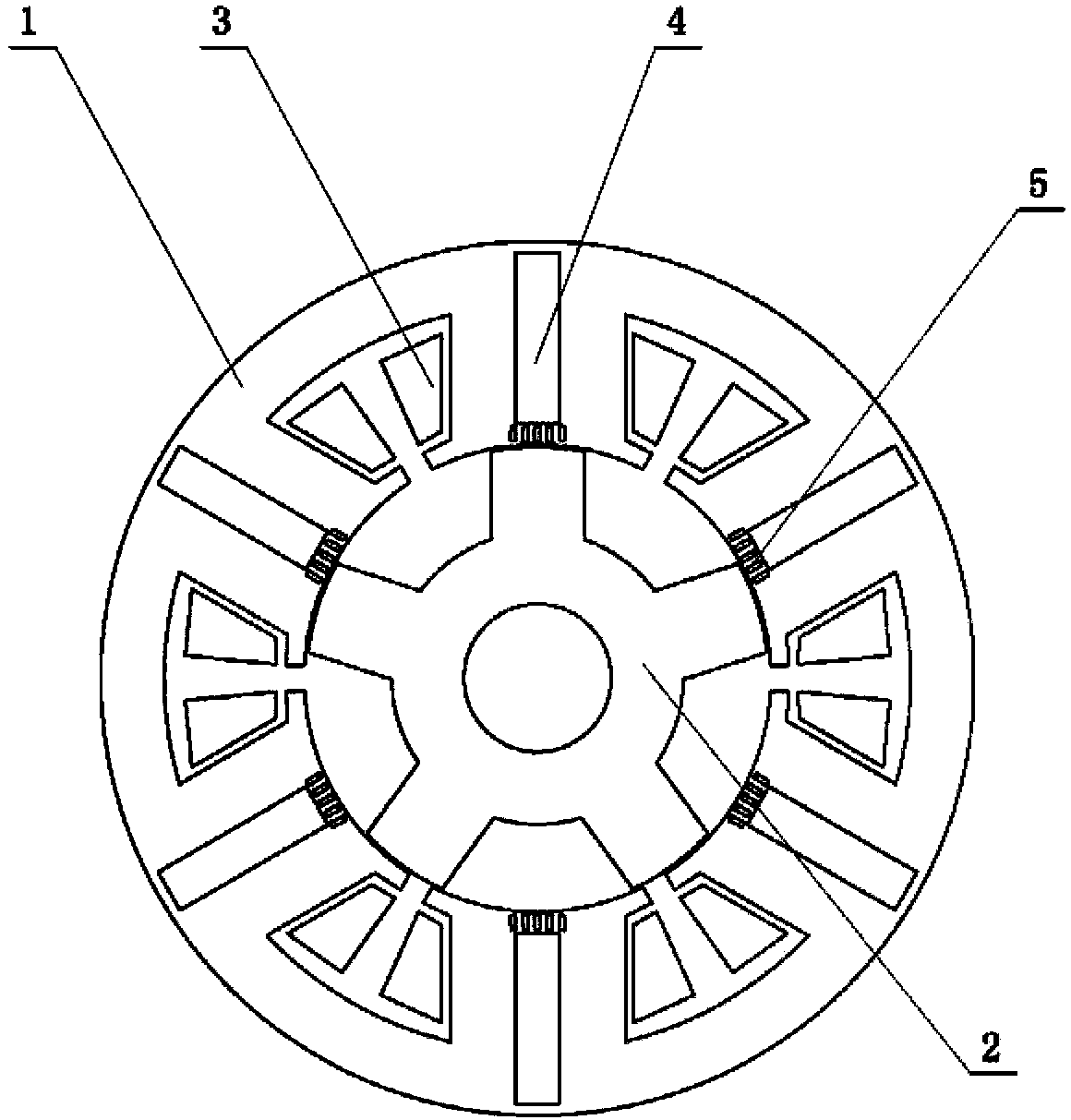 Permanent magnet switch magnetic flux linkage motor