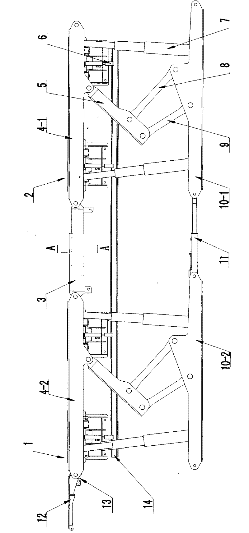 Advance support bracket set special for conveyor gateway on fully-mechanized coal mining working surface