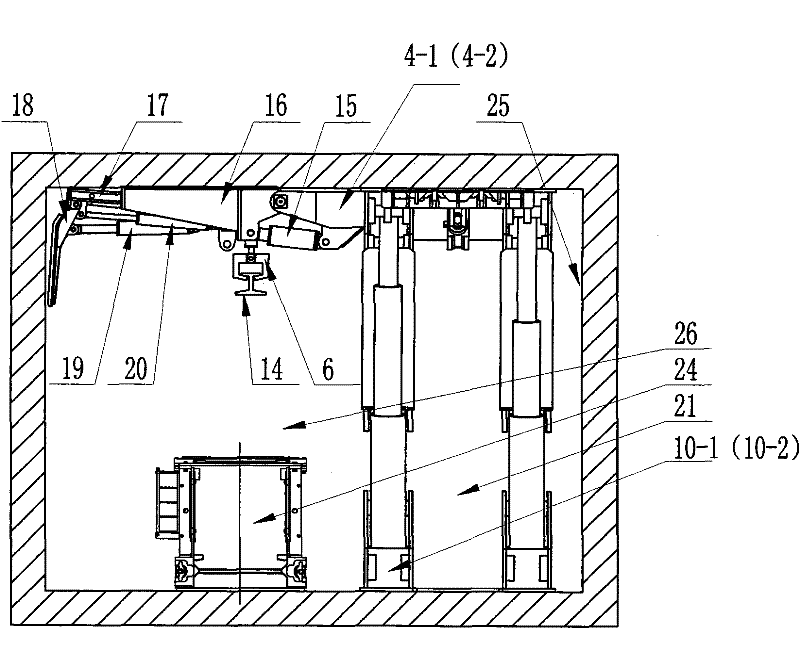 Advance support bracket set special for conveyor gateway on fully-mechanized coal mining working surface