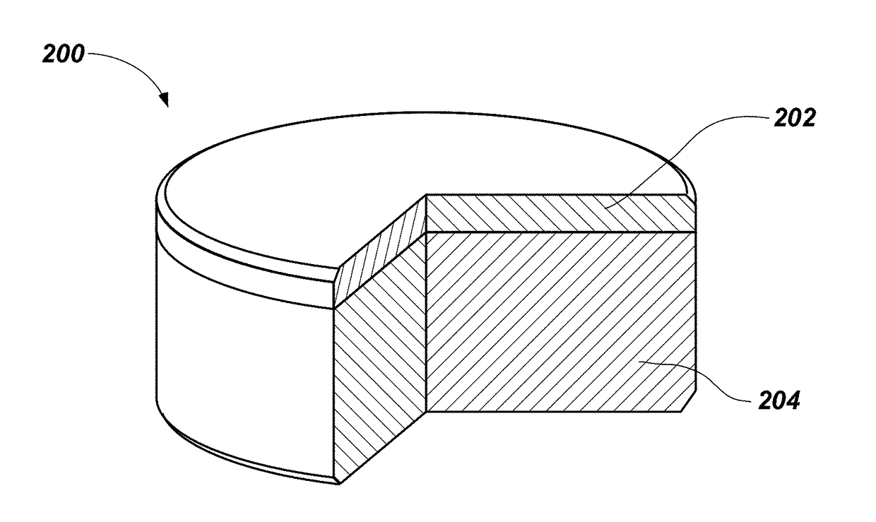 Cutting elements and methods for fabricating diamond compacts and cutting elements with functionalized nanoparticles