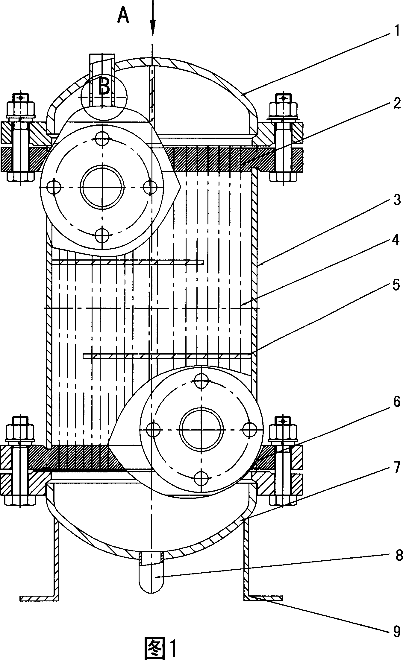 Automatic gas-liquid separation condenser for central air conditioning unit