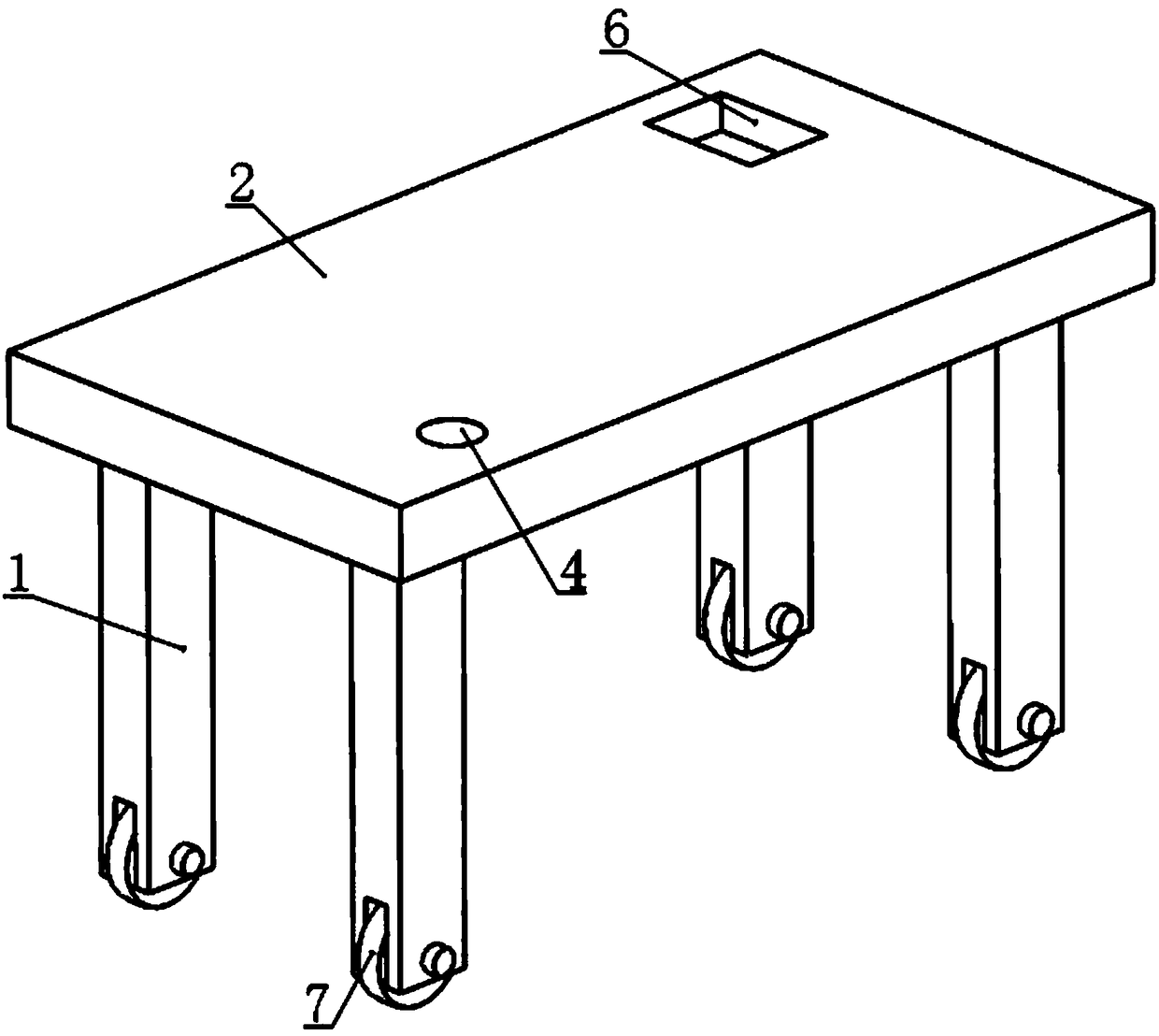 Intelligent desk with flexible transferring function