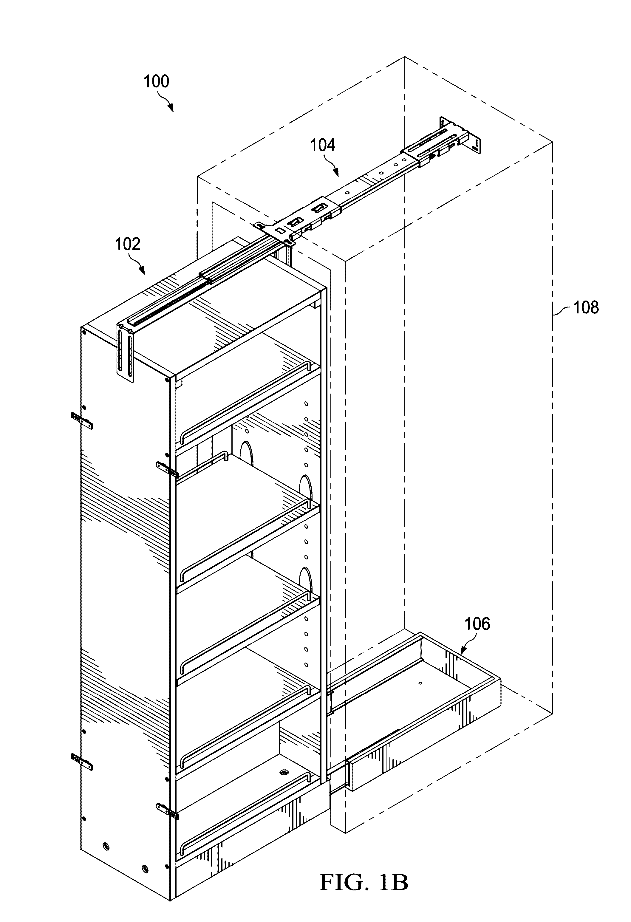 Slidable cabinet pullout apparatus and method of use