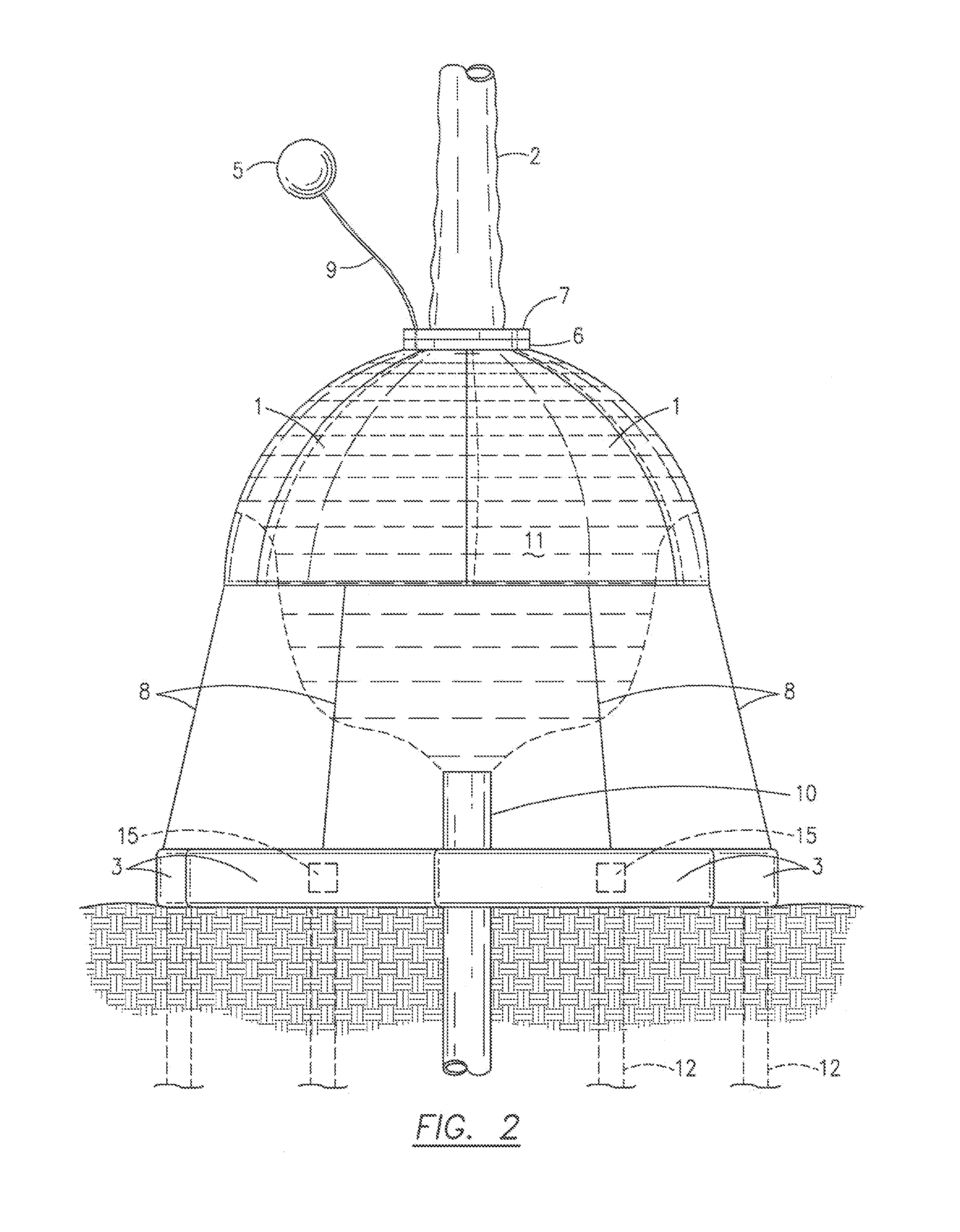 On demand non-rigid underwater oil and gas containment and retrieval system and method