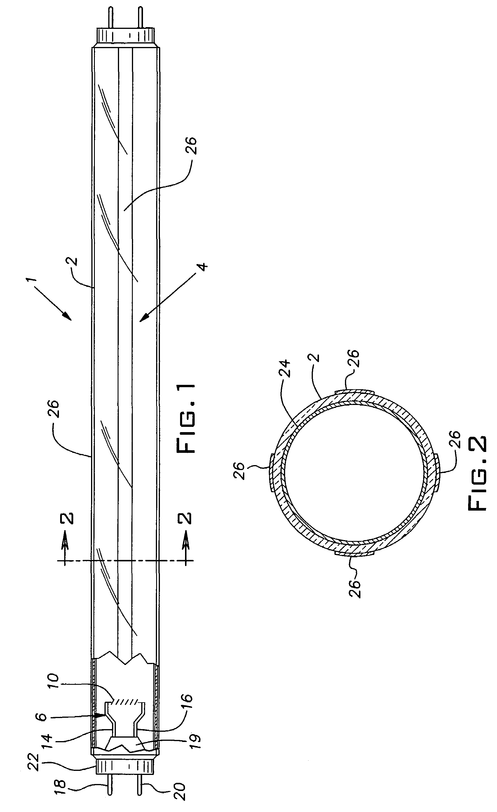 Fluorescent lamp with conductive coating