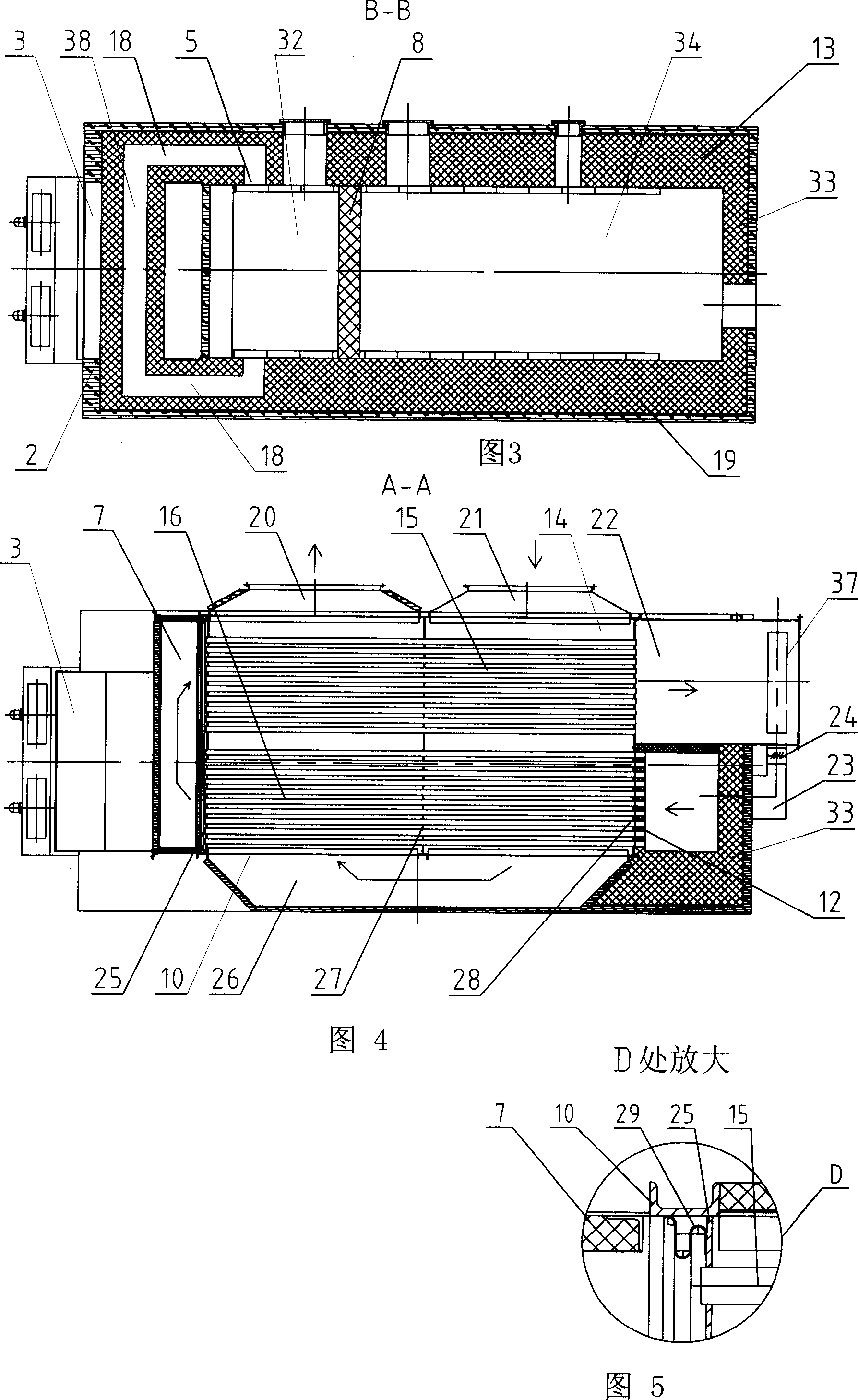 Coal-fired hot blast furnace with pre-combustion hearth and smoke circulating device