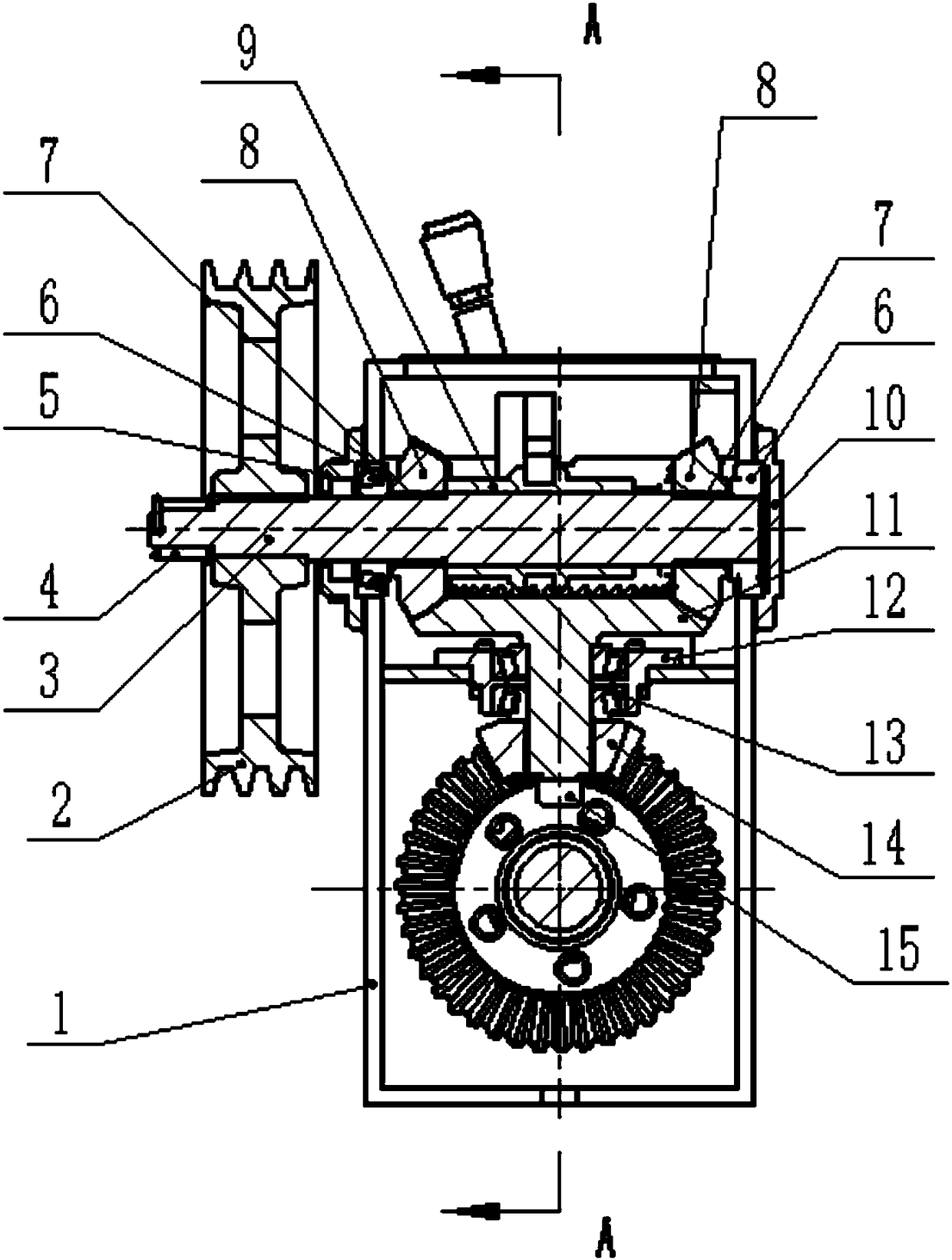 Power rotation-angle output case capable of achieving positive and negative rotation