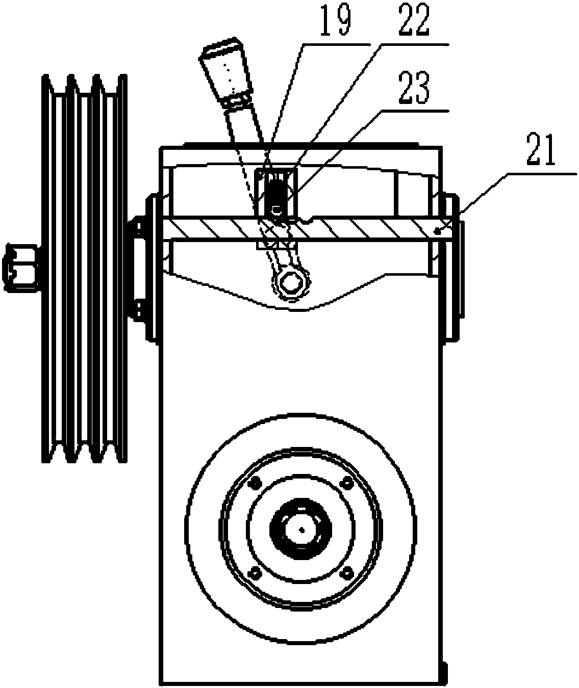 Power rotation-angle output case capable of achieving positive and negative rotation