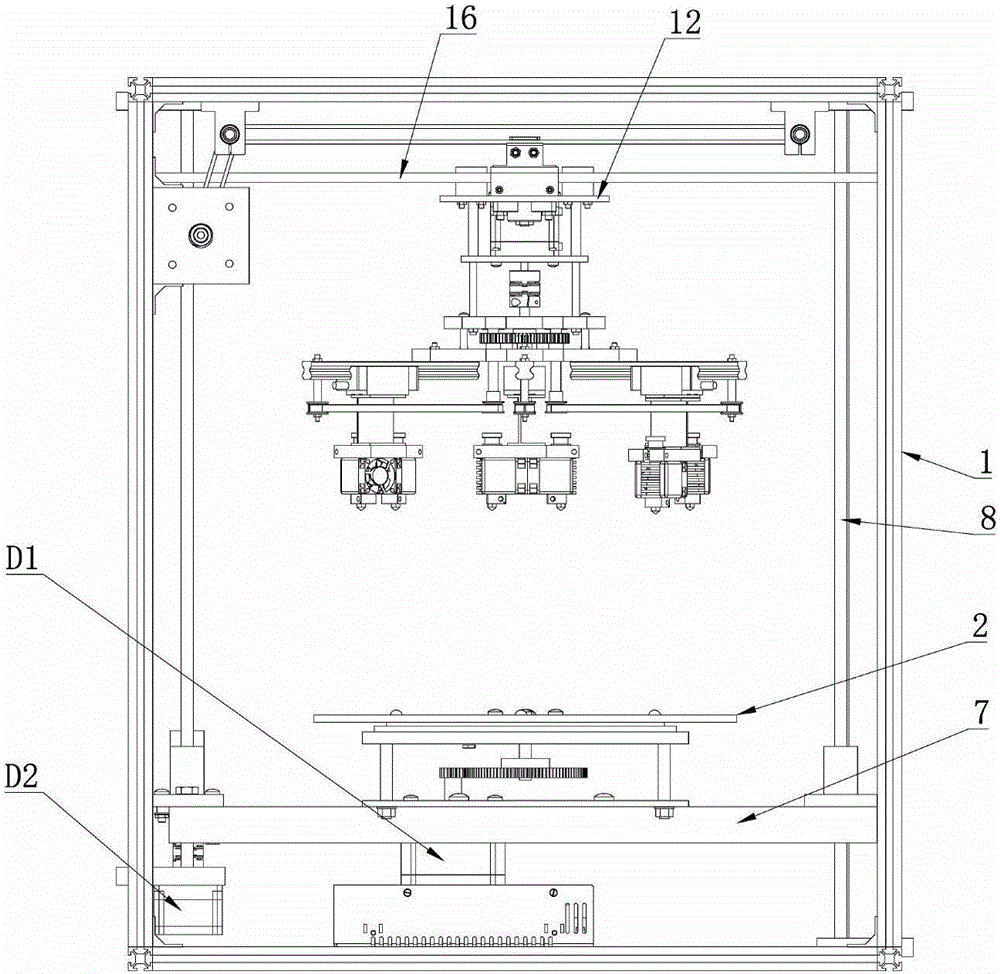 Multi-nozzle 3D printer and printing method