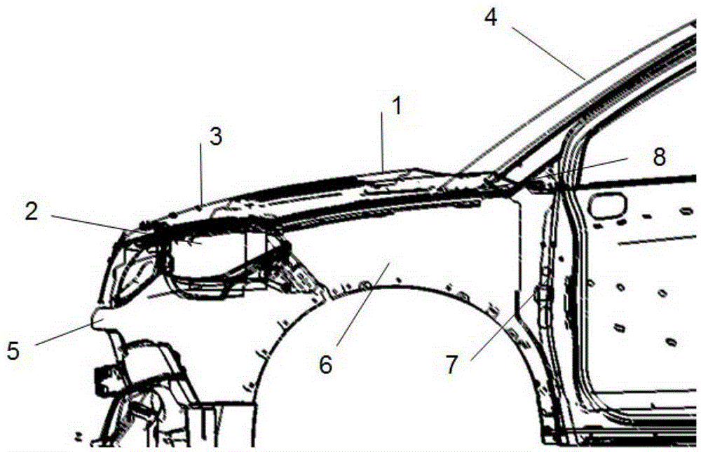 Method for detecting tie-in strip and expansion adhesive materials in CAE pedestrian protection head collision