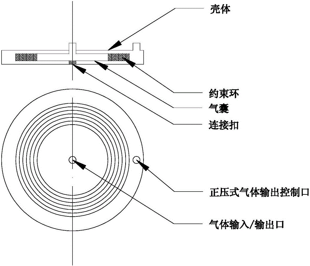 Simple type differential pressure gas source collection and output method and device