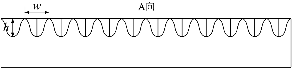 Rim sealing structure comprising wave-shaped hollows and turbine using rim sealing structure