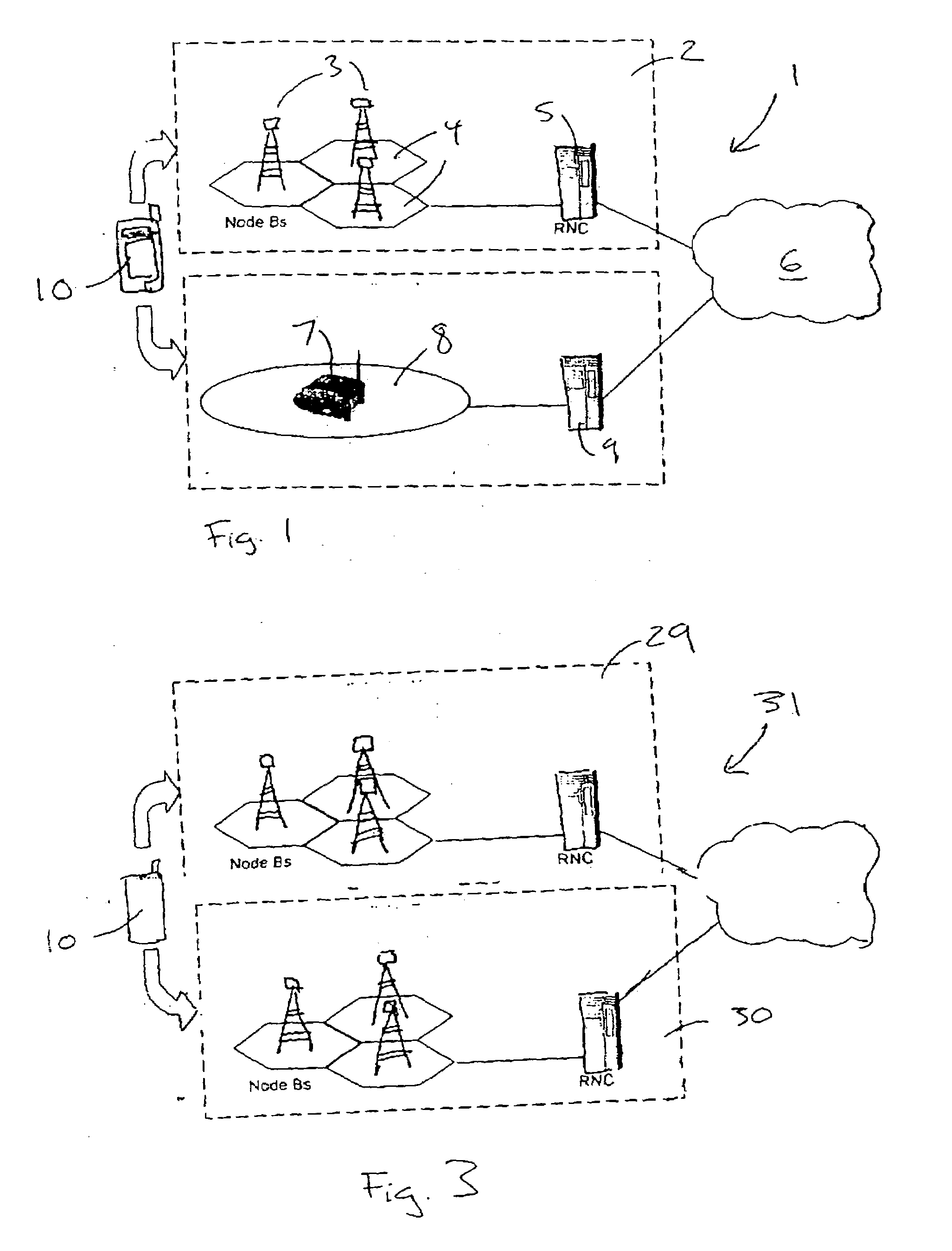 Method of administering call handover between cells in a communications system